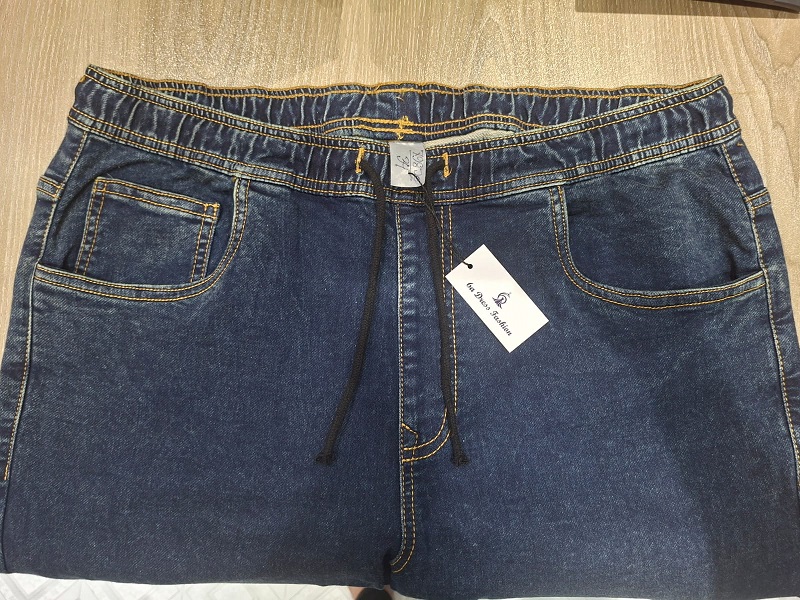 P-801 Men's Stretch Denim Joggers Pants with 5 Pockets (100% Export products) - Image 3