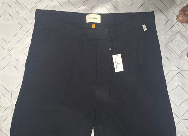 P-401 Men's Formal Pants Cotton/Lilen Loose Fit - Image 4