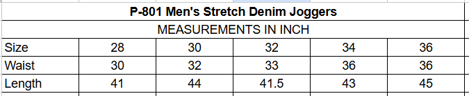 P-801 Men's Stretch Denim Joggers Pants with 5 Pockets (100% Export products) - Image 5