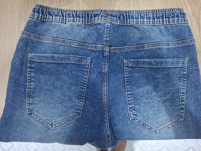 P-801 Men's Stretch Denim Joggers Pants with 5 Pockets (100% Export products) - Image 2